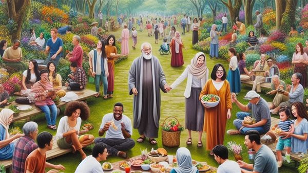 صورة تعبيرية عن التعايش السلمي 